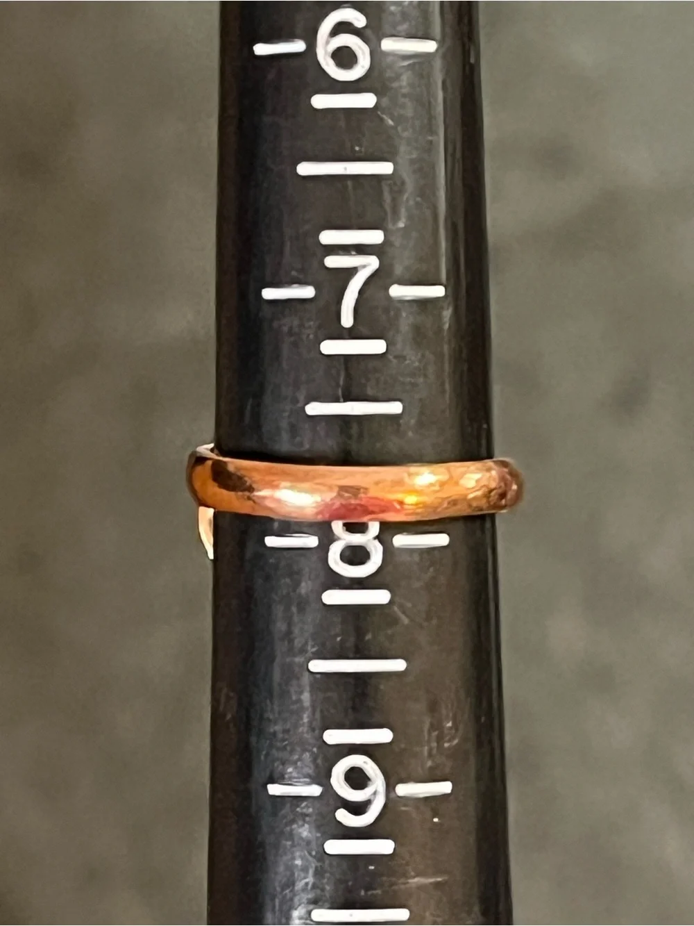 Solid Copper Kingman Turquoise Gemstone Ring Size 7.75 Adjustable